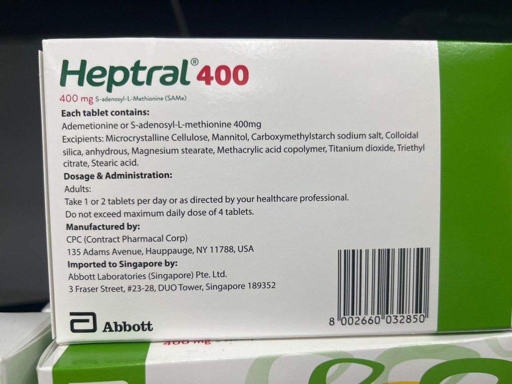 Heptral 400mg 30’s, Health & Nutrition, Health Supplements, Vitamins ...