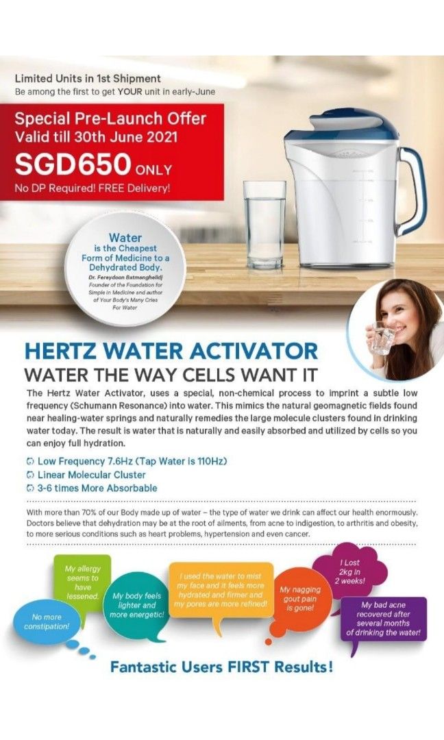Hertz water activator, Furniture & Home Living, Home Improvement