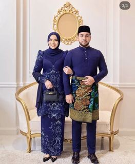 Hijabistahub Vanessa Kurung Navy Blue XL
