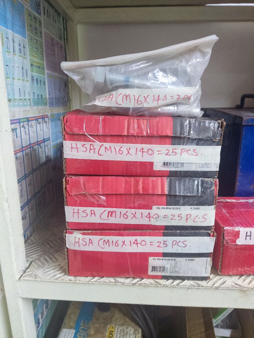 Hilti HSA & HSA-R Anchor bolt, Furniture & Home Living, Home ...