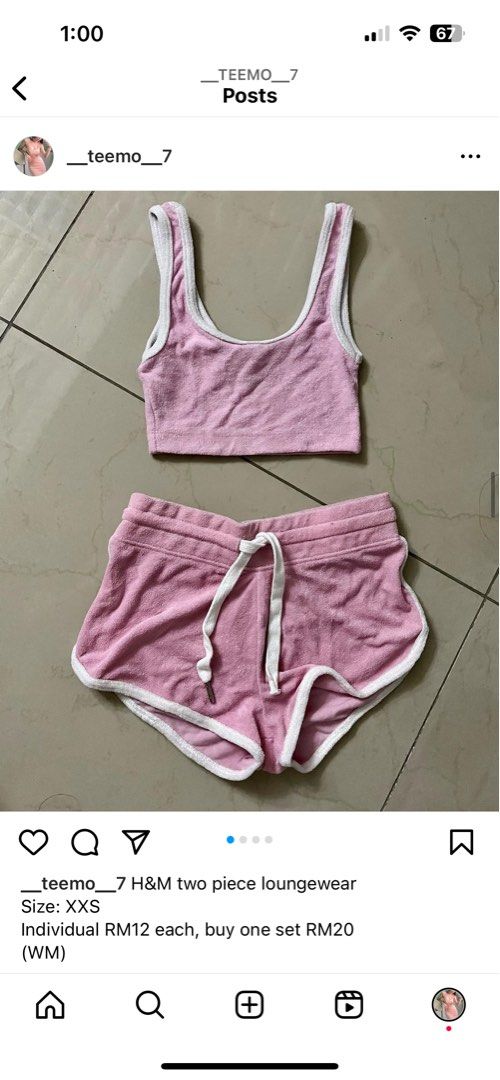 Loungewear h top and m