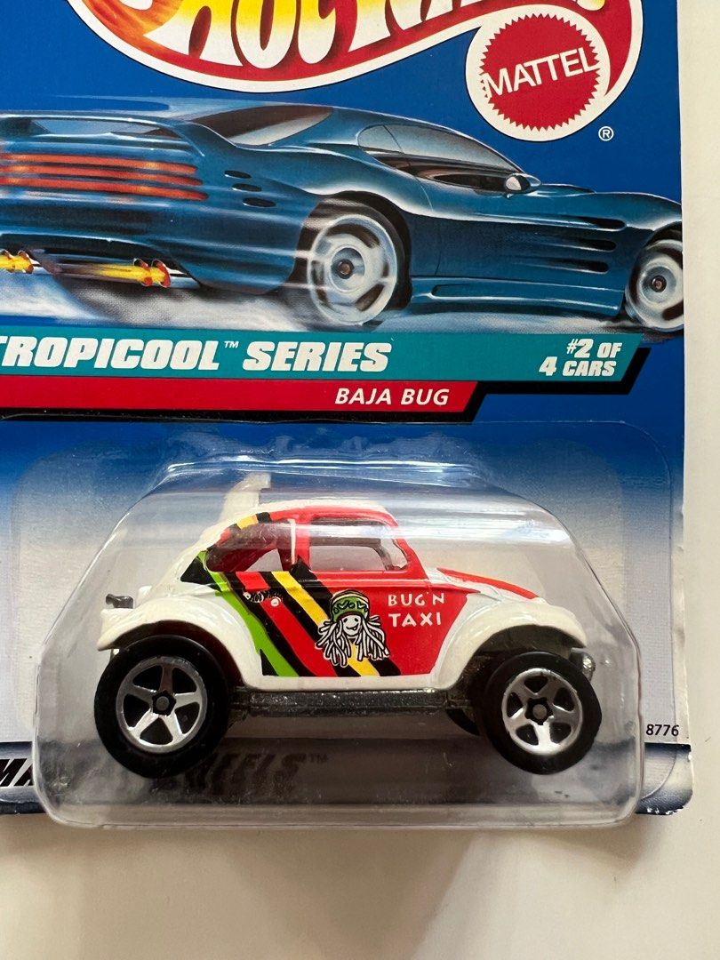 Red Ribbon Hot Wheels Baja Bug #694 - 1998 Tropicool Series Blue