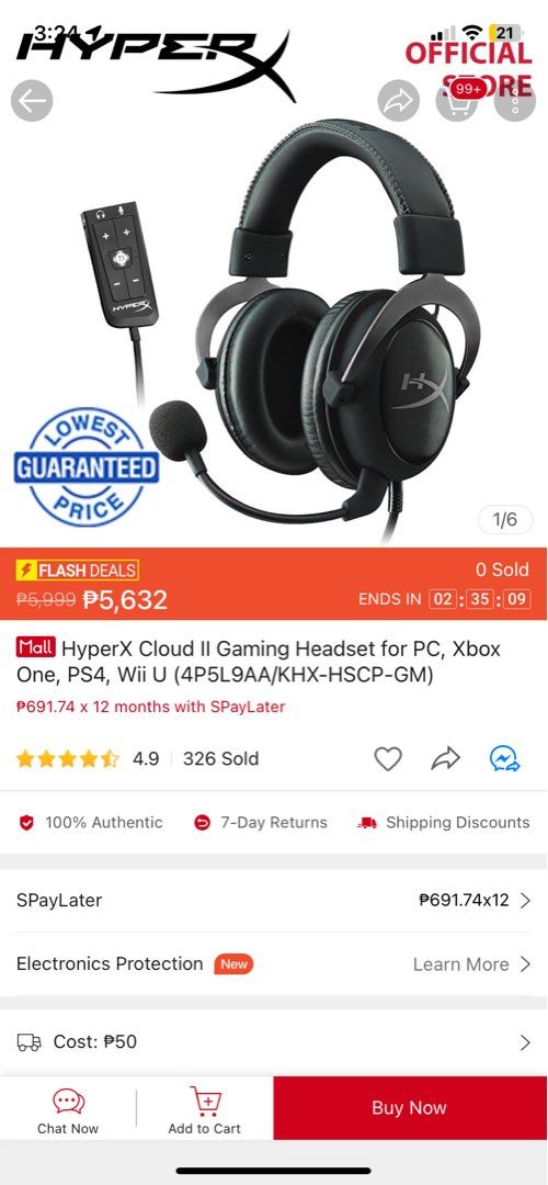 HyperX Cloud II Gaming Headset for PC, Xbox One, PS4, Wii U (4P5L9AA/KHX-HSCP-GM), Audio, Headphones & Headsets on Carousell HyperX Cloud II Gaming Headset for PC, Xbox One, PS4, Wii U (4P5L9AA/KHX-HSCP-GM), Audio, Headphones & Headsets on Carousell