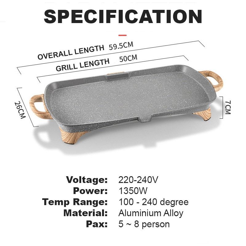 [iDS] Premium Korean Electric BBQ Grill Plate Hotplate Smokeless Non