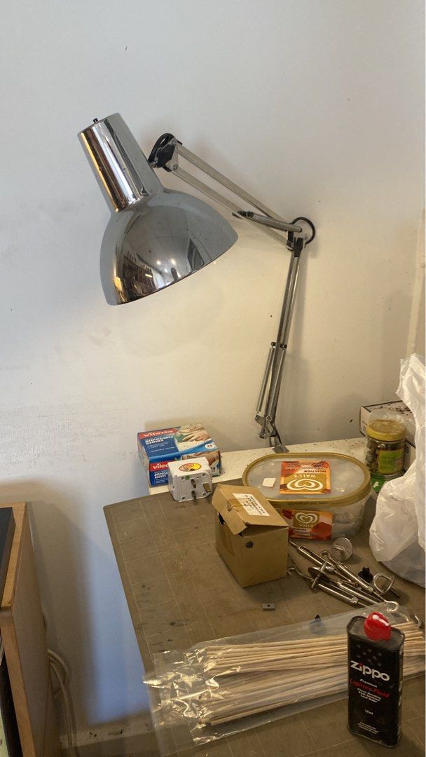 Last piece! Ikea chrome table light, Furniture & Home Living, Lighting