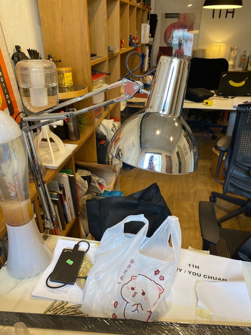 Last piece! Ikea chrome table light, Furniture & Home Living, Lighting