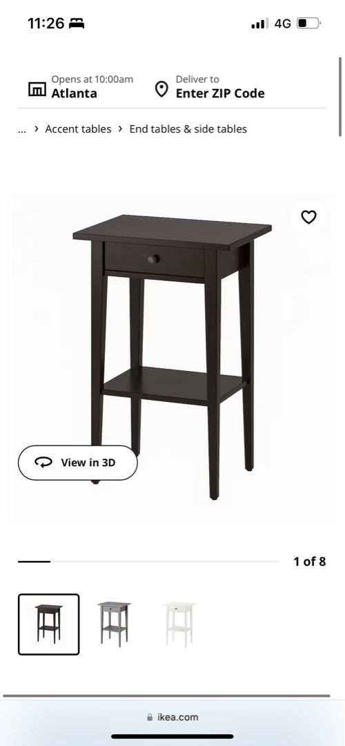 Ikea Hemnes Bedside Table, Furniture & Home Living, Furniture, Shelves
