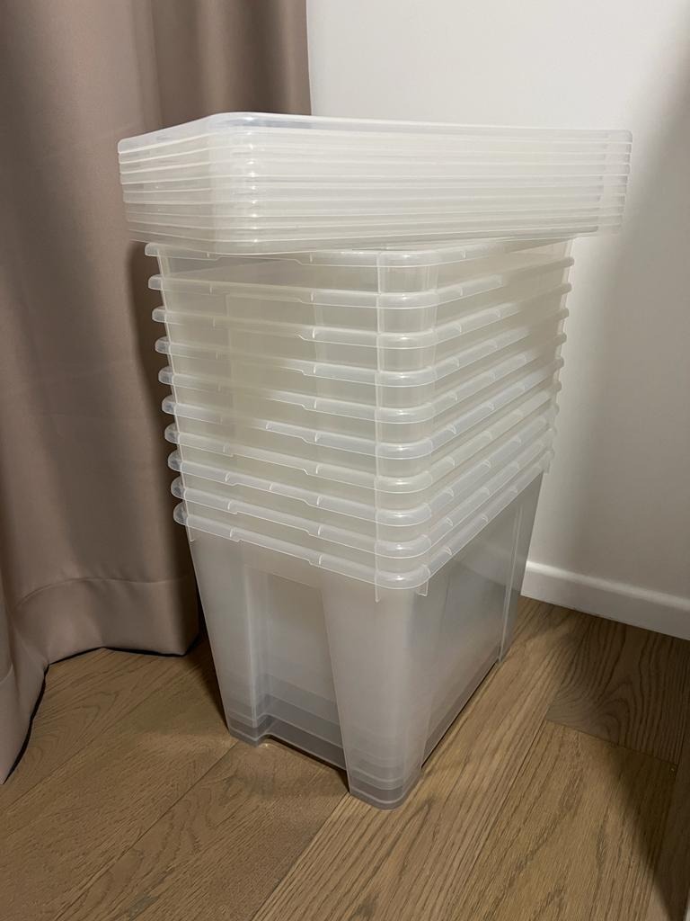 IKEA SAMLA box with lid, Furniture & Home Living, Home Improvement
