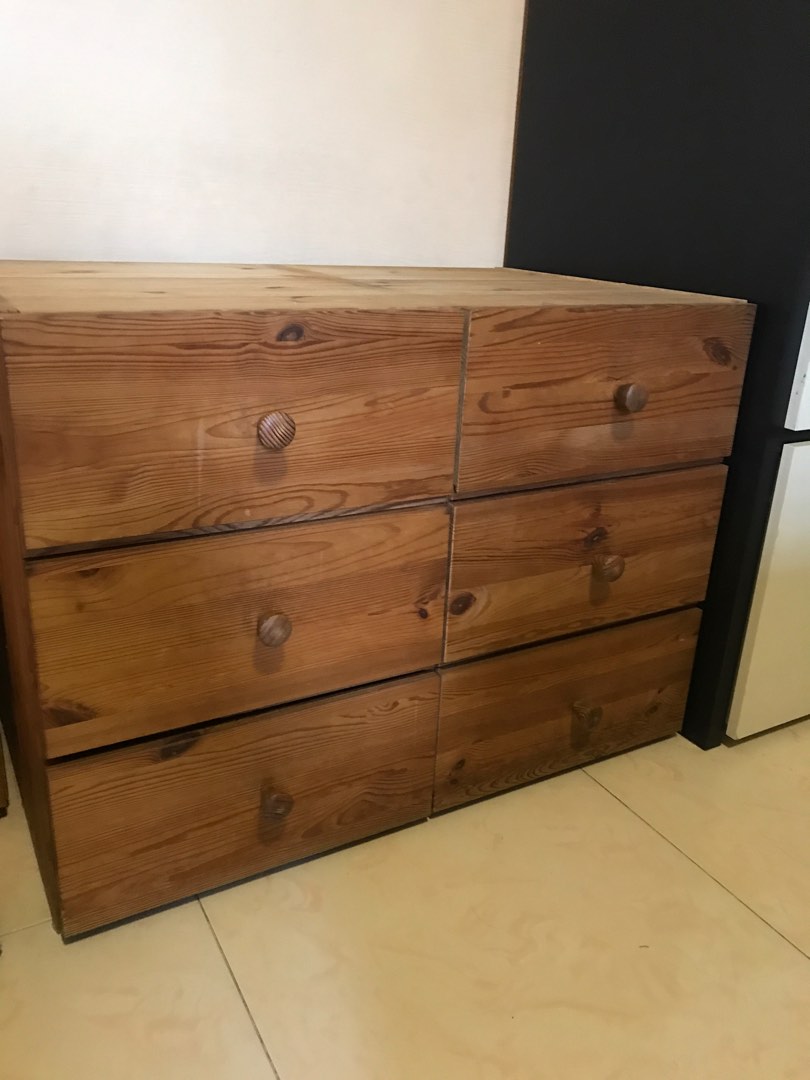 Ikea solid wood 6 drawer Furniture & Home Living, Furniture