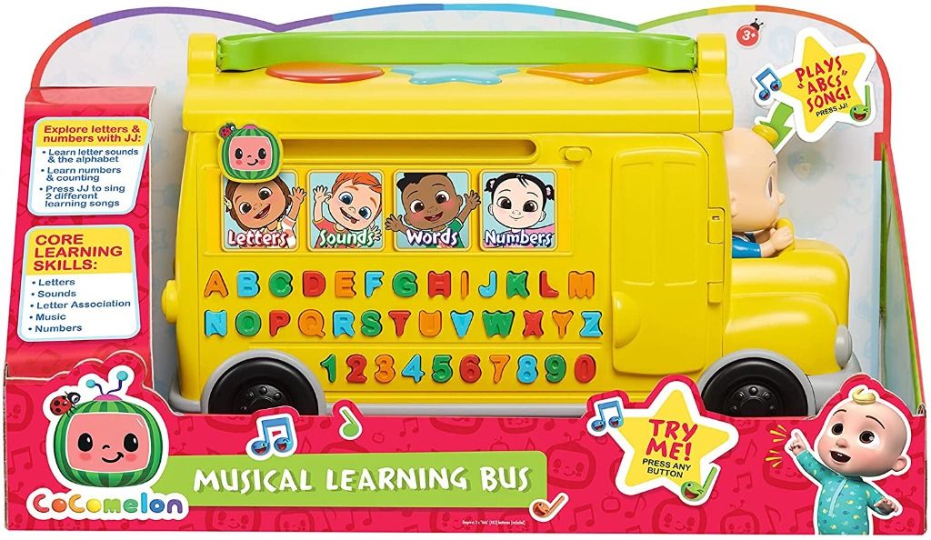 (instock) CoComelon Musical Learning Bus, Number and Letter Recognition ...