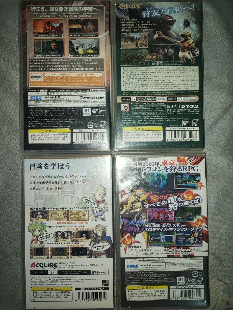 Japanese psp on sale games list
