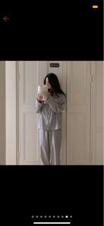 JUUNEEDU睡衣（莫蘭迪復古藍色）