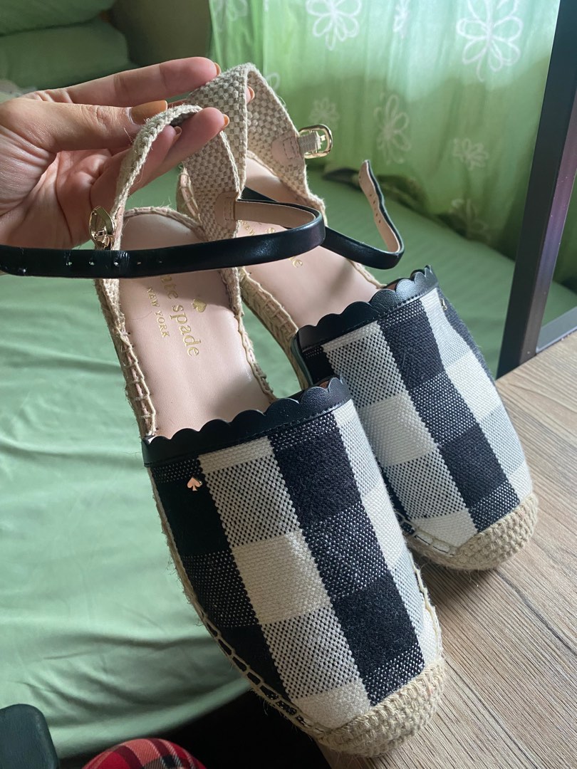 Kate Spade Gingham Shoes Sandals Size 7