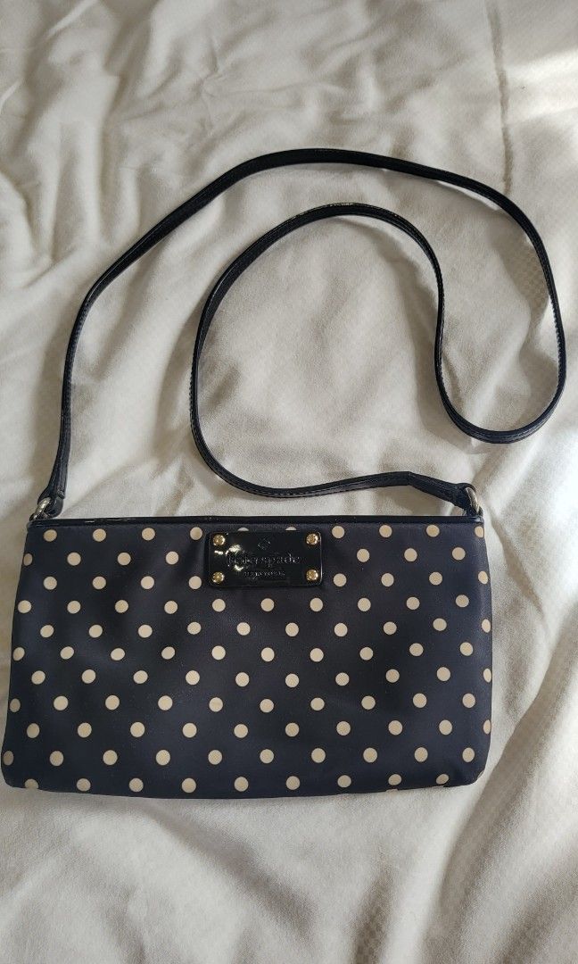 Kate spade polka dot sling bag, Luxury, Bags & Wallets on Carousell