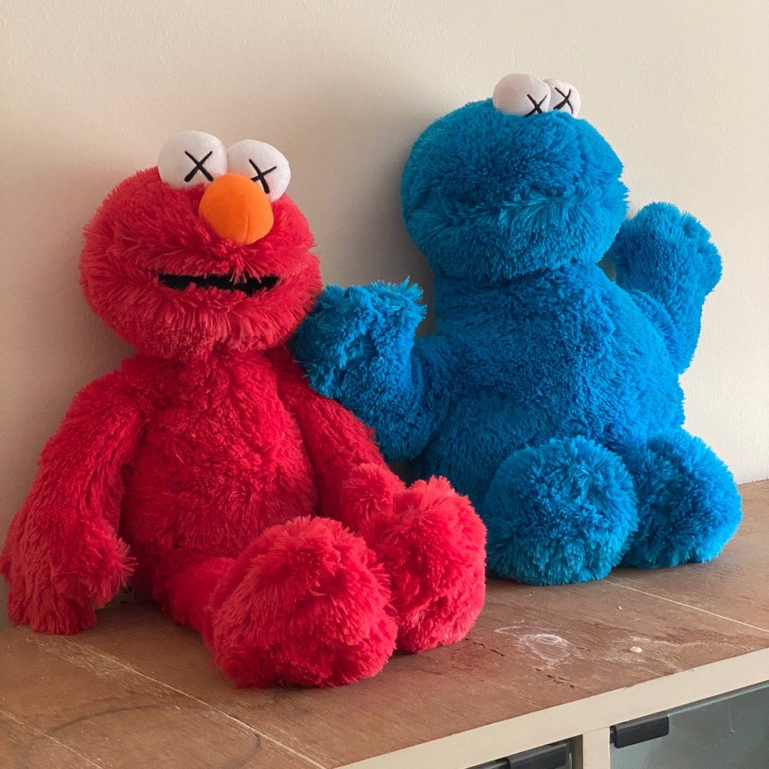 KAWS Sesame Street Uniqlo Cookie Monster Elmo Plush Toy