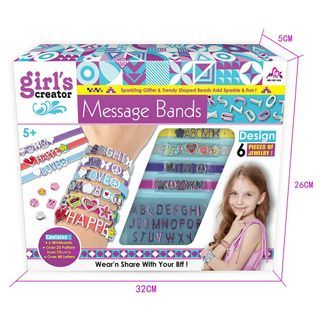 Kids Children Teenagers Friendship DIY Aplhabet Message Band Wearable Bracelet Fun