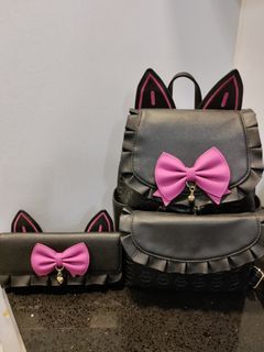 Loungefly x Overwatch D.VA Ruffled-Trim Cat Ears Mini Backpack