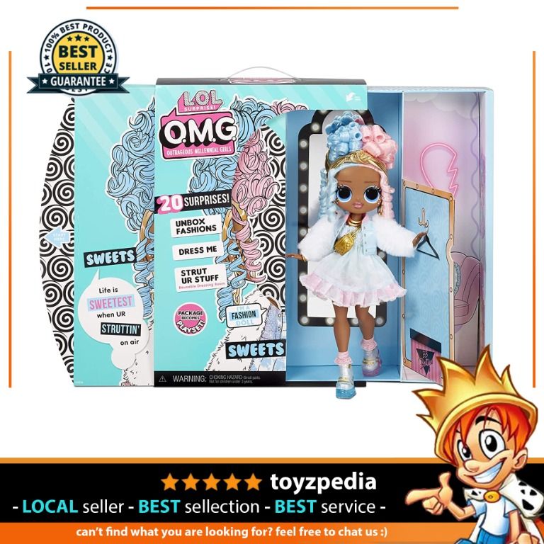LOL Surprise OMG Sunshine Gurl Fashion Doll - Dress Up Doll Set With 20  Surprises for Girls and Kids 4+