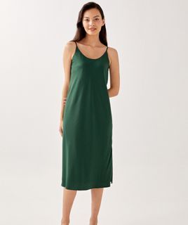 Love Bonito Avery Slip Midi Dress Forest Green - XS