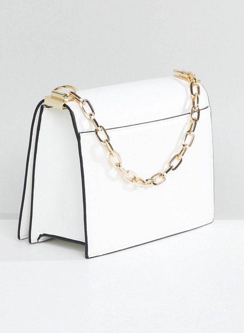 LOVE Moschino White Shoulder Clutch Bag