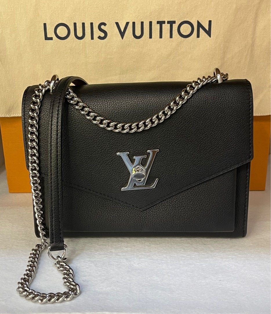 Louis Vuitton MyLockMe Chain Bag Greige Calfskin, Luxury, Bags & Wallets on  Carousell