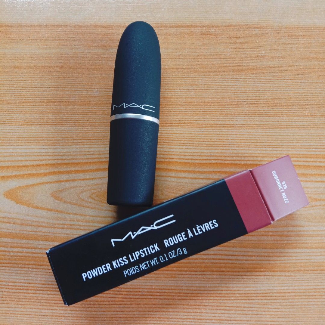 MAC POWDER KISS LIPSTICK BUZZ, Beauty & Personal Care, Face