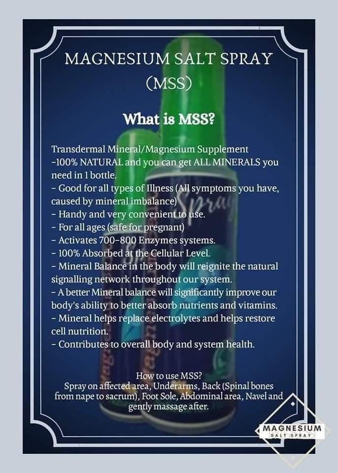 Magnesium Salt Spray Natural na Panlunas, Beauty & Personal Care