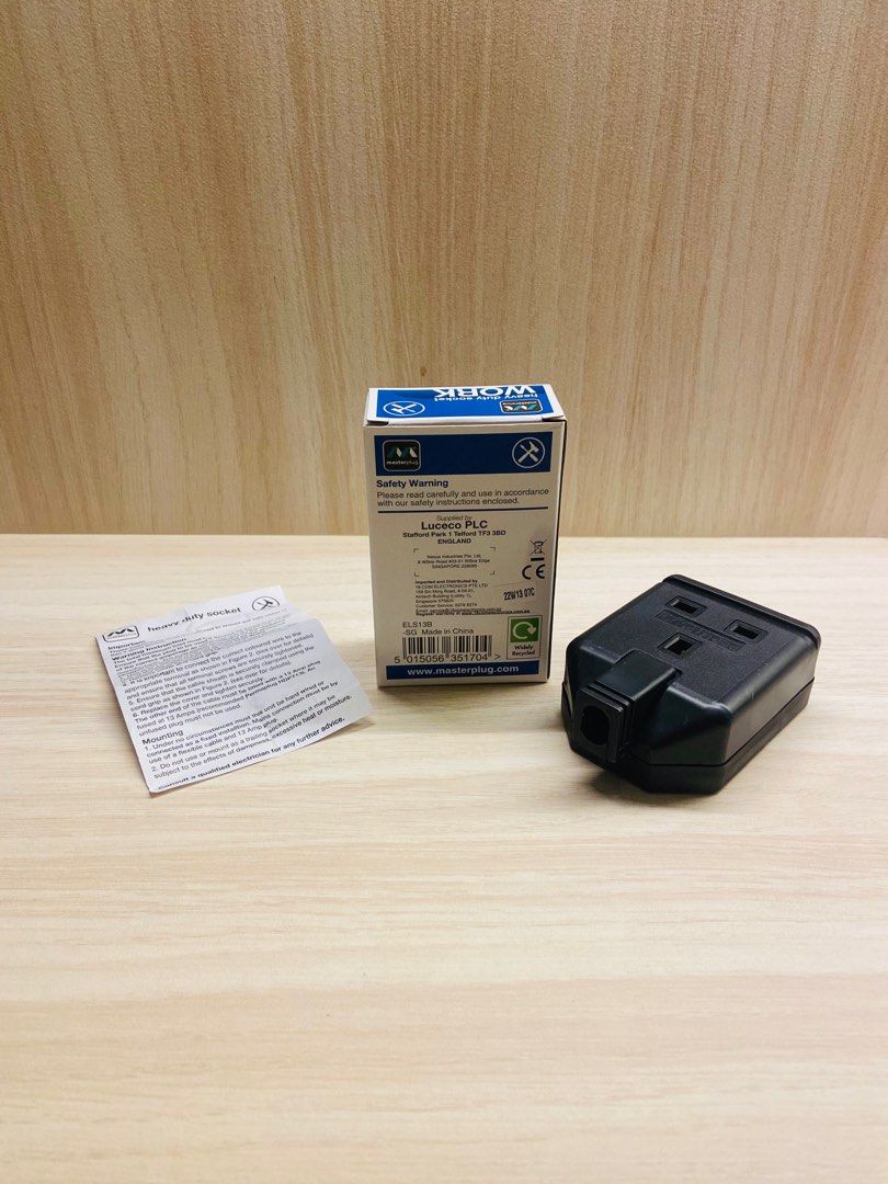 MasterPlug Heavy Duty Socket (Manual Wiring), Computers & Tech, Parts
