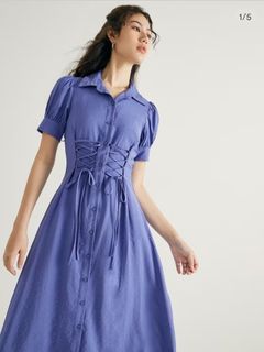 Midi Lace Up Dress