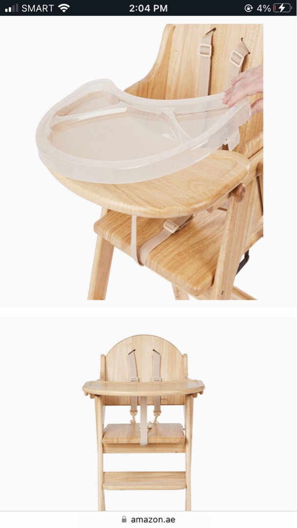 MOTHERCARE FOLDING WOODEN HIGH CHAIR on Carousell