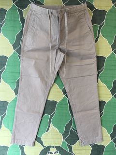 MUJI 無印良品 Draw String Chino (Beige)(Size : M)