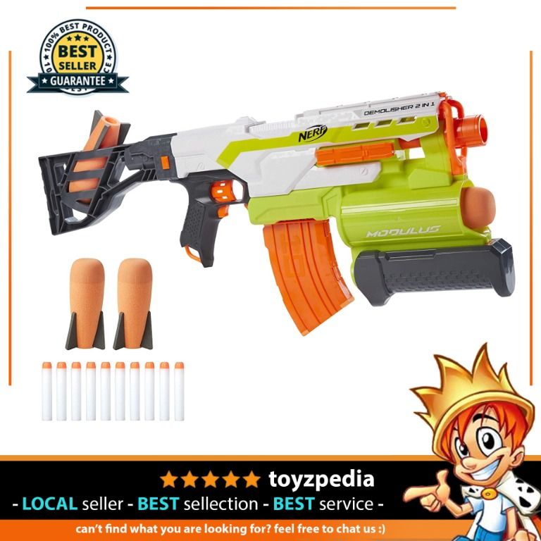 Nerf Modulus Demolisher 2 in 1 Motorized Blaster Fires Darts and