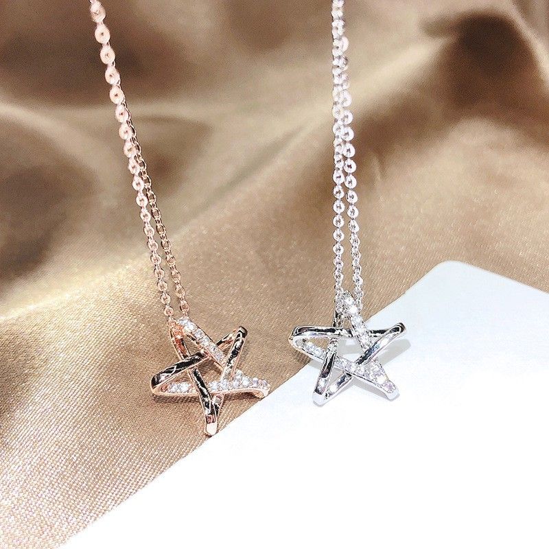 New Arrival Twinkle Star Necklace Korean Design