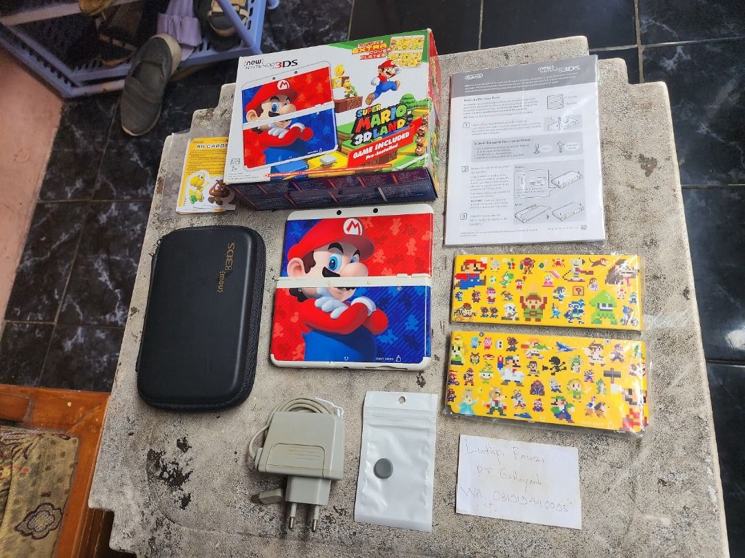 New Nintendo 3DS not XL Mario 3D Limited Edition Fullset OFW CFW Req on