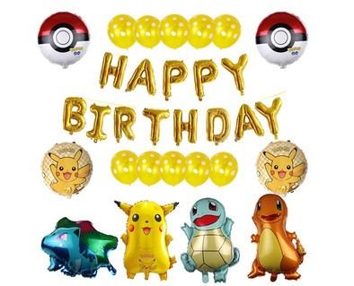 (NEW) Pokémon Birthday Decorations