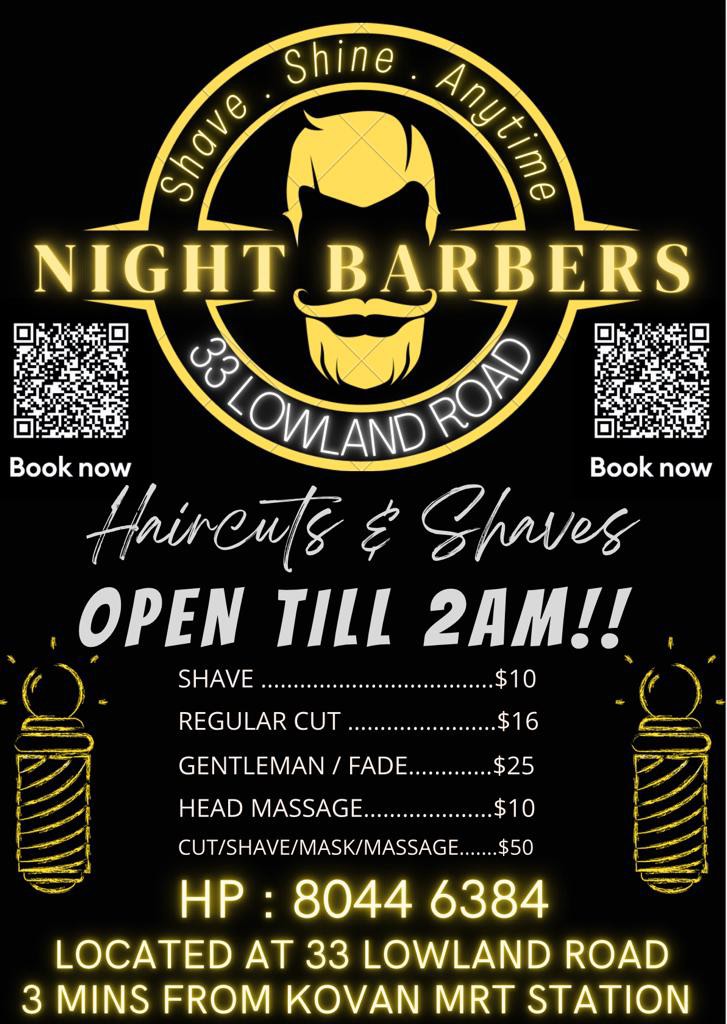 Night Barber Shop Open Now!, Announcements on Carousell