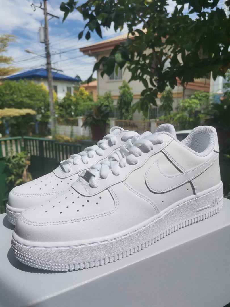 Nike Air Force 1 07 Triple White Mens Fashion Footwear Sneakers On Carousell 5833