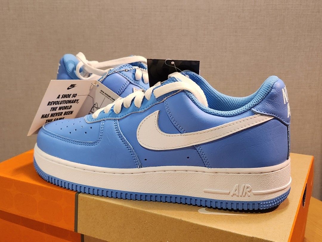 Nike Air Force 1 Low Retro University Blue and White Men s