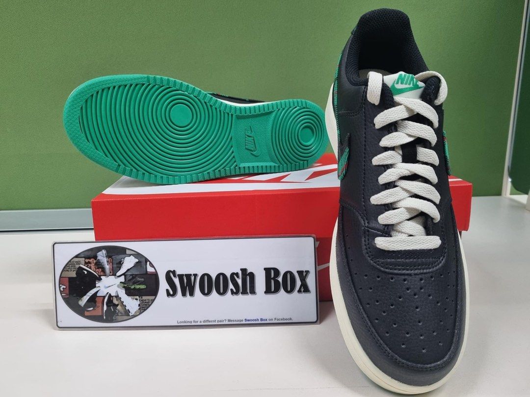 Nike Court Vision Low Black/Stadium Green on Carousell