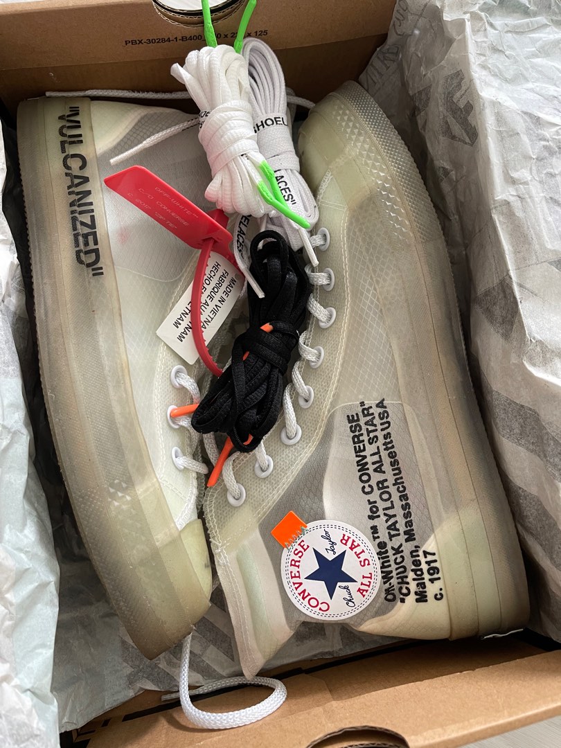 Off White x Converse Chuck 70 The 10 Men s Fashion Footwear Sneakers on Carousell
