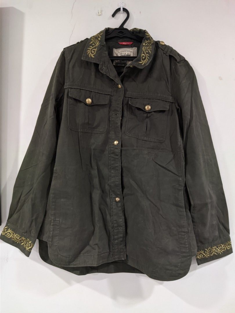 Olive Sgt. Pepper Denim Jacket, Women's Fashion, Coats, Jackets and