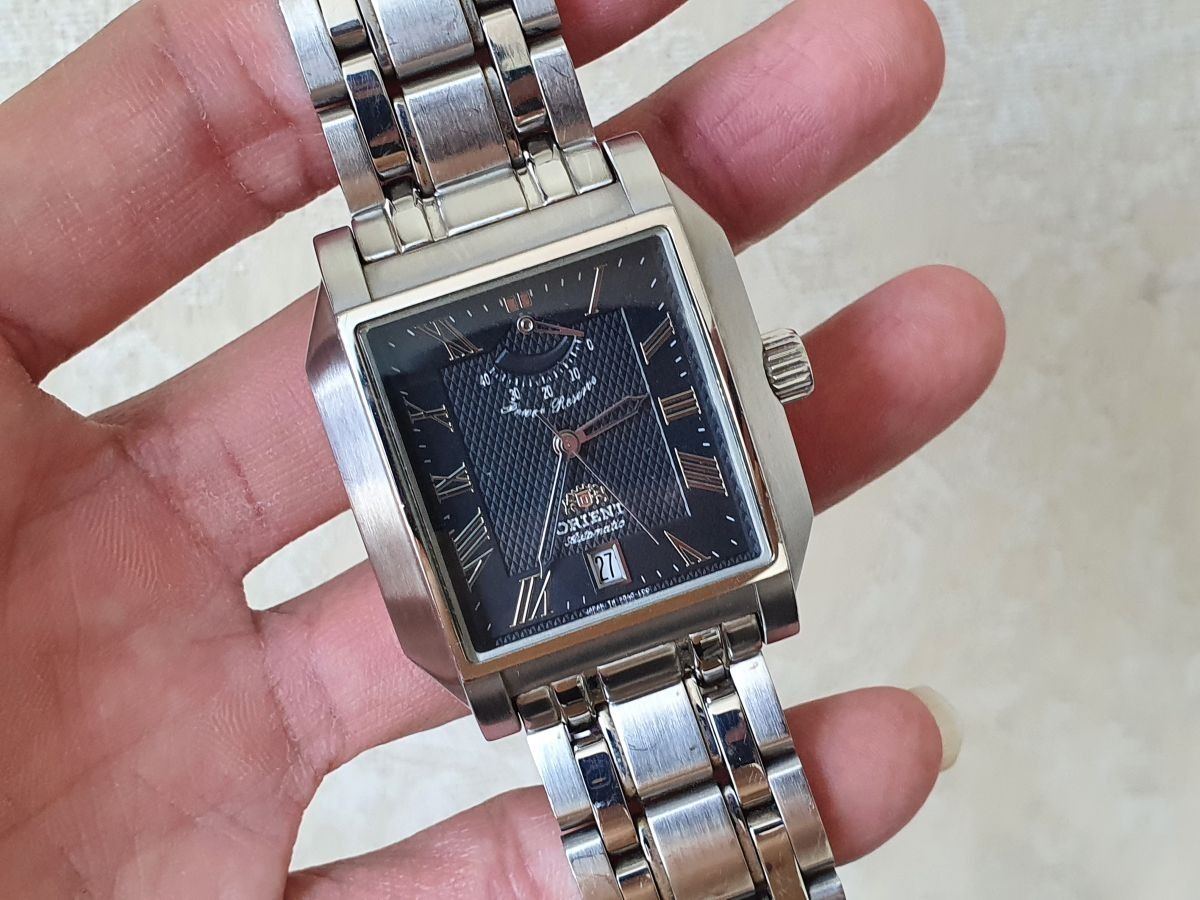 Orient rectangular automatic watch clearance