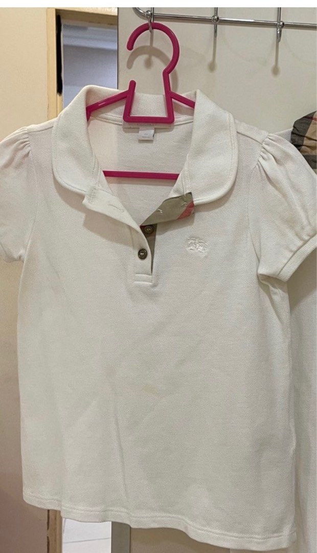 Burberry polo sales shirt kids pink