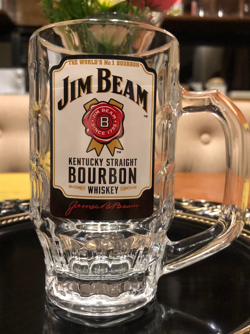 Original Stein SUNTORY JIM BEAM Bourbon Whiskey White Label Highball & Beer Glass Mug on Carousell