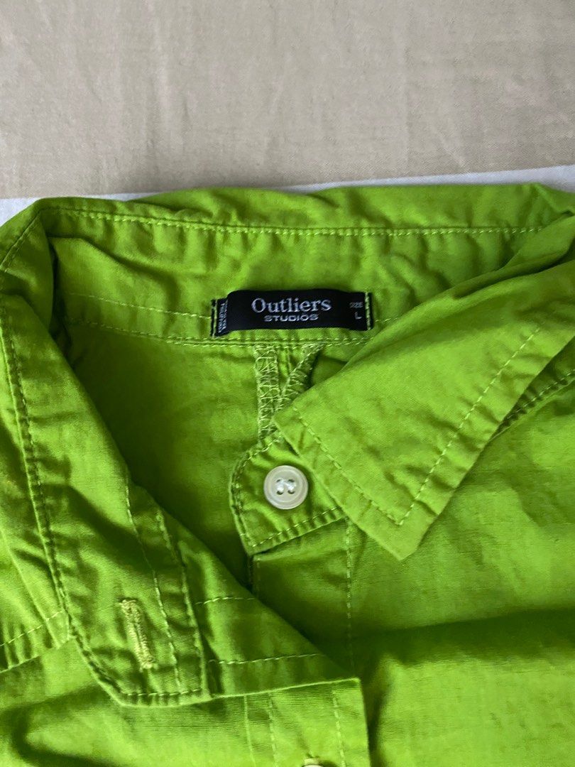Outliers green oversized longsleeves (Category: Longsleeves) located in Quezon City. Submitted by kar.archives (Listing ID 1218272904, Image 3). Description: Please swipe for the size guide and when worn photos MOP: maya, gcash, tonik, or unionbank MOD: ggx or same day delivery .