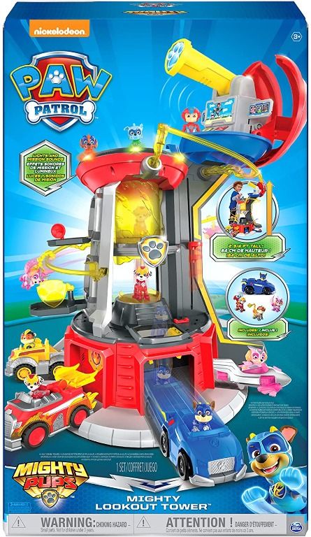 Paw Patrol Mighty Lookout Tower with 4 Exclusive Bonus Action