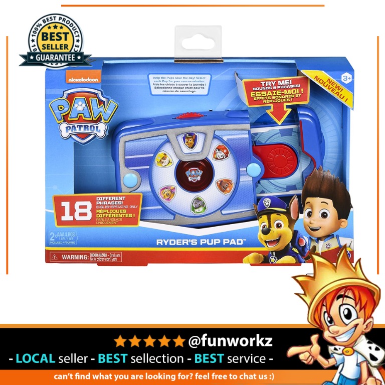 PAW Patrol Ryder s Interactive Pup Pad with 18 Sounds and Phrases