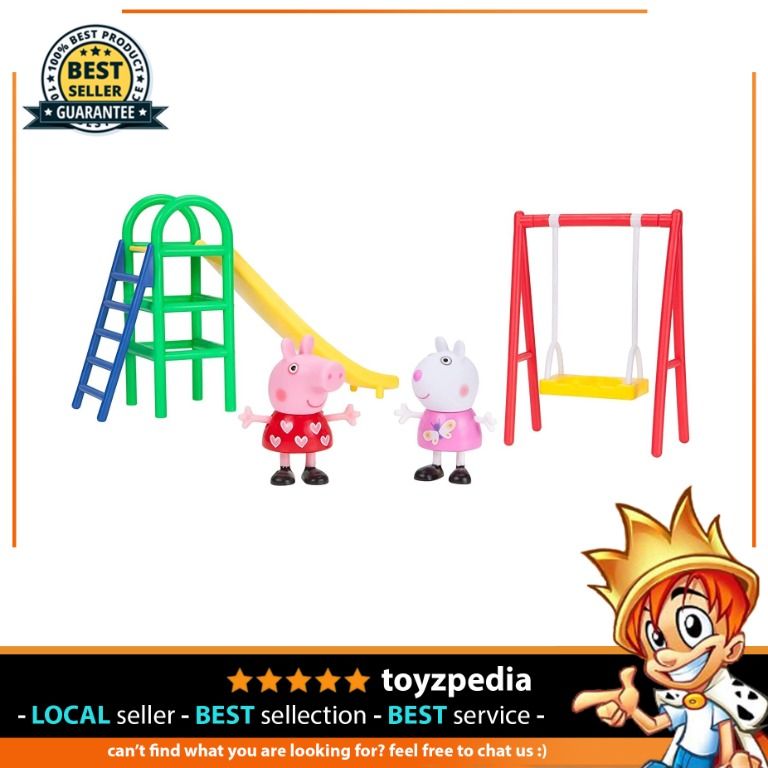 Peppa pig swing new arrivals and slide set