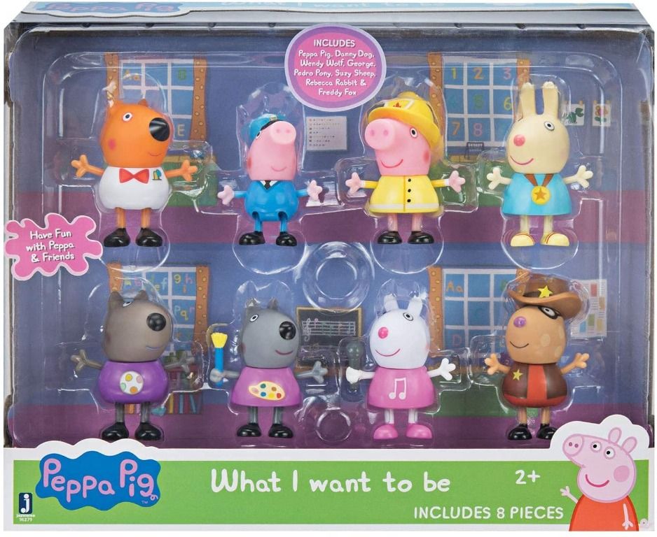 Peppa Pig What I Want to Be Figure Pack Set of 8 Includes