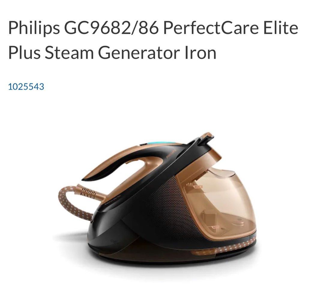 Philips PerfectCare Elite Plus Steam Generator Iron (GC9682/86), TV & Home  Appliances, Irons & Steamers on Carousell